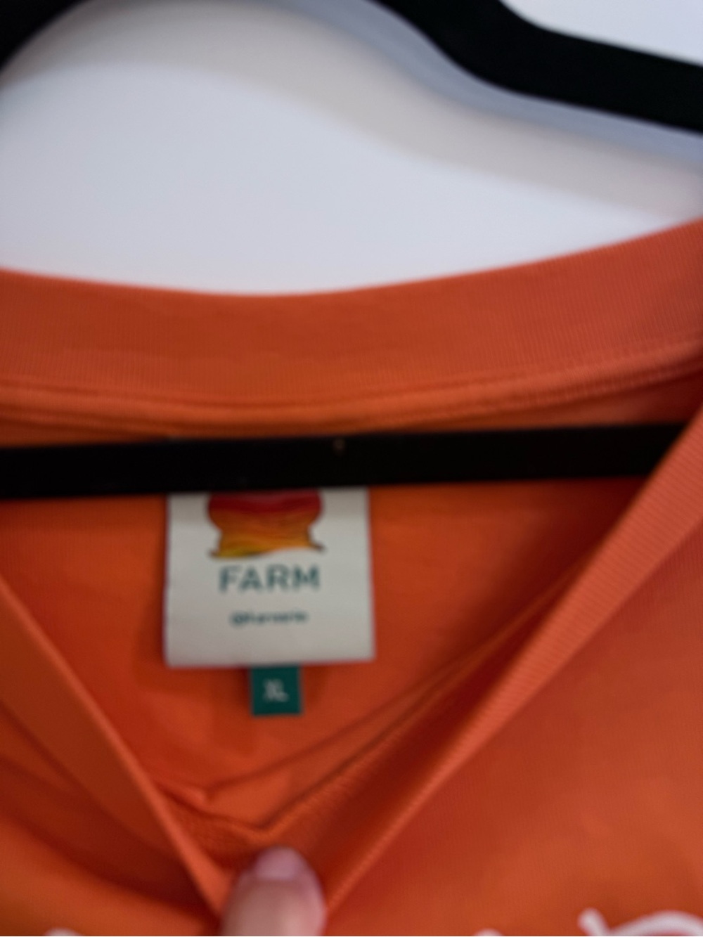 NWOT FARM Rio Orange Graphic Tee with Pink Fish Print - Picture 9 of 9